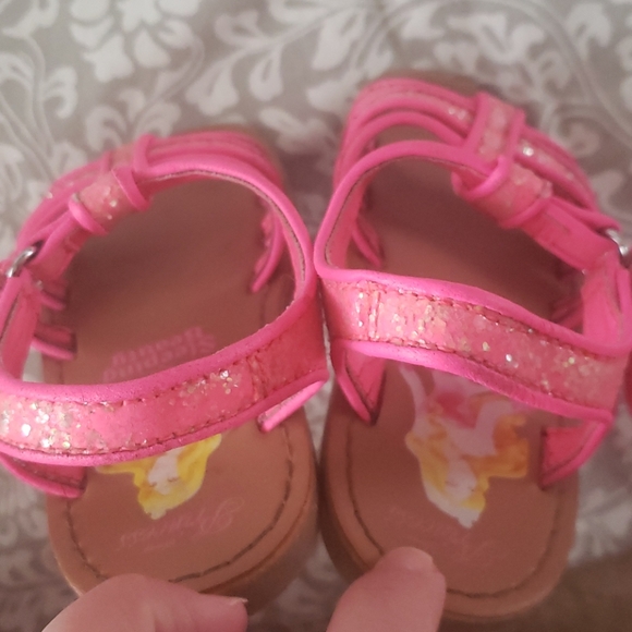 Disney Princess Sleeping Beauty Pink Glitter Sandals - Picture 6 of 7